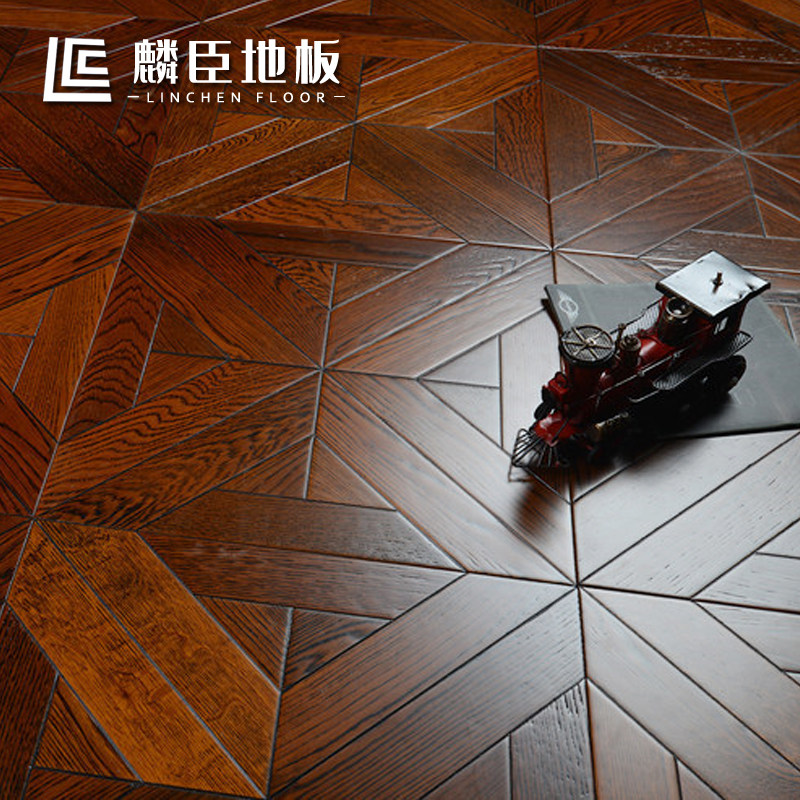 橡木榆木艺术拼花多层实木复合地暖地板仿古背景墙南浔厂家直销