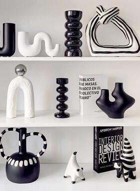 诧寂风陶瓷异形装饰品摆件现代客厅书柜酒柜抽象创意小摆设