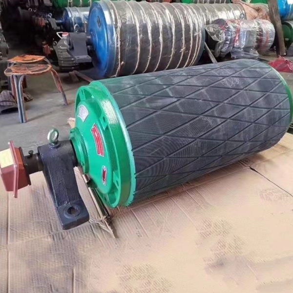 WDII型外置式电动滚筒 TDY75油冷式电动滚筒带逆止器 4KW包胶滚筒