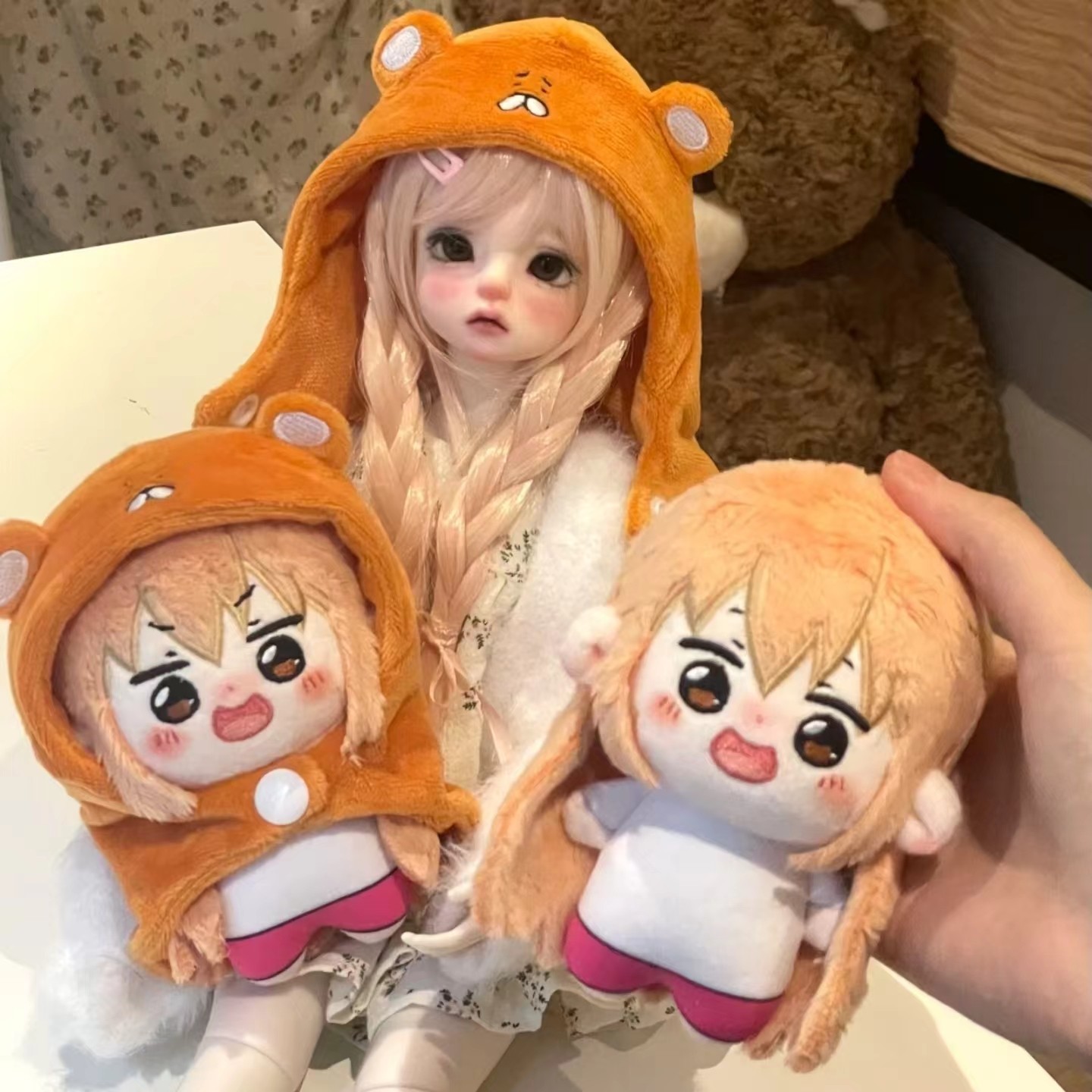 可爱小埋玩偶公仔10cm干物妹棉花娃娃动漫周边小埋披风娃衣卡通