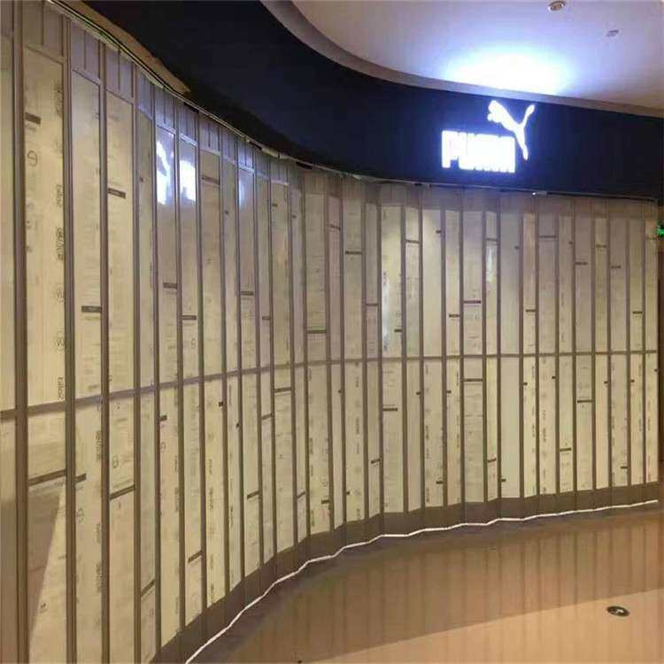 商场推拉式铝合金水晶折叠门水晶折闸门价格优颜色可自定