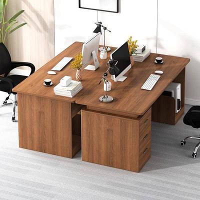 办公桌员工位办公室桌椅组合简约现代老板桌台式双人工位电脑桌子