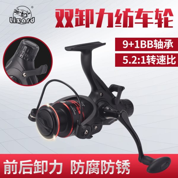 科迈龙双卸力渔轮全金属线杯鱼线轮前后刹泄力纺车轮库钓鲤鱼轮