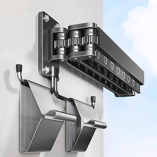 折叠晾衣架阳台家用壁挂式