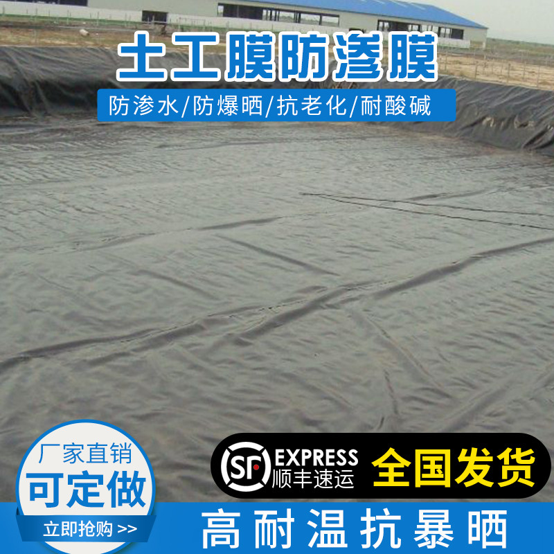 防渗膜鱼塘专用池塘养殖防渗防水C膜黑色土工膜藕池储水膜加厚地