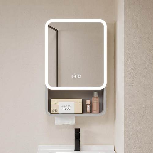 太空铝浴室柜镜柜组合洗手间单独收纳盒镜箱卫生间挂墙式智能镜子