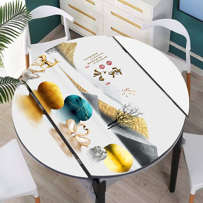 餐桌台布椭圆形桌布防水防油加厚皮革免洗桌垫防烫圆形折叠桌桌垫