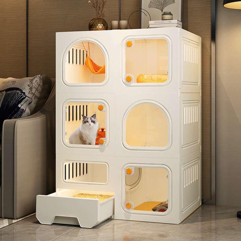 猫别墅猫砂盆一体猫笼猫厕家用室内猫咪栅栏猫柜猫窝带厕所猫凌之