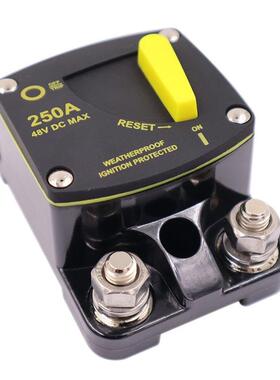 12V-48V直流汽车船舶自恢复断路器黄色手动按钮断路器保险丝防水