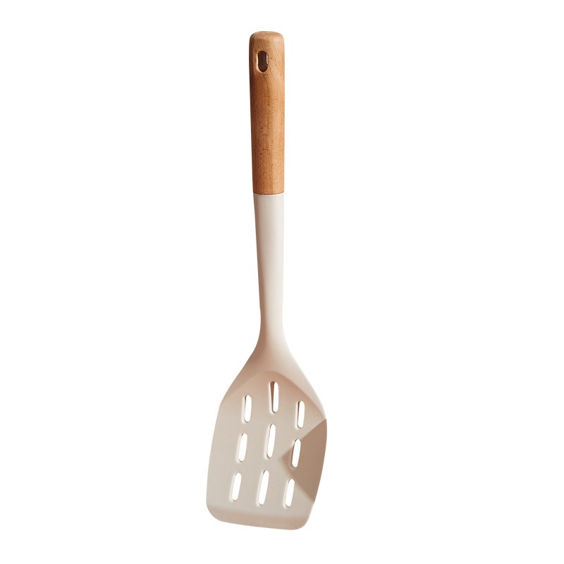 软硅胶铲不粘锅专用锅铲食品级硅胶耐高温炒菜铲子漏铲漏勺汤勺白