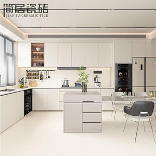 天鹅绒柔光超白胚奶油白色微水泥瓷砖厨房卫生间墙面地砖