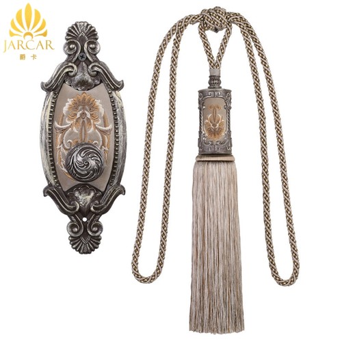 法式配窗帘挂钩挂球窗饰墙钩壁钩流苏挂穗绑带特惠餐