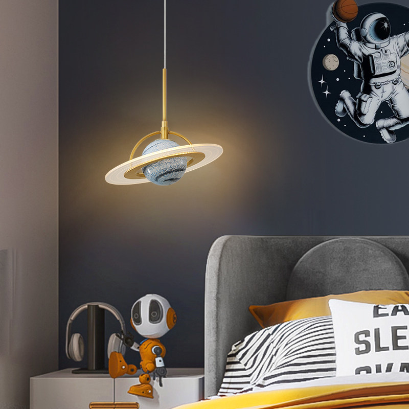 帝拿儿童房床头吊灯星球卧室创意蓝色男孩女孩小房间自由升降小吊,家装灯饰光源,床头/玄关/吧台/过道吊灯,淘宝优惠券,粉丝福利购,淘宝优惠卷
