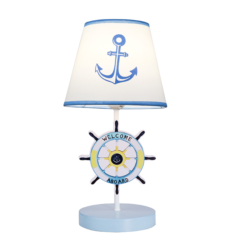 儿童房卡通台灯地中海卧室床头男女孩调光遥控创意学生护眼小夜灯