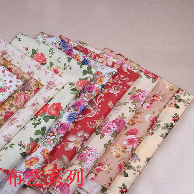 涤纶桃皮绒印花布料现货