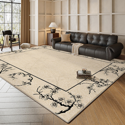 法式奶油风免洗地垫茶几地毯