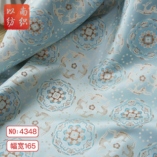 【宝花奔鹿】新中式汉服色织提花布装饰布童装盘扣衫提花面料