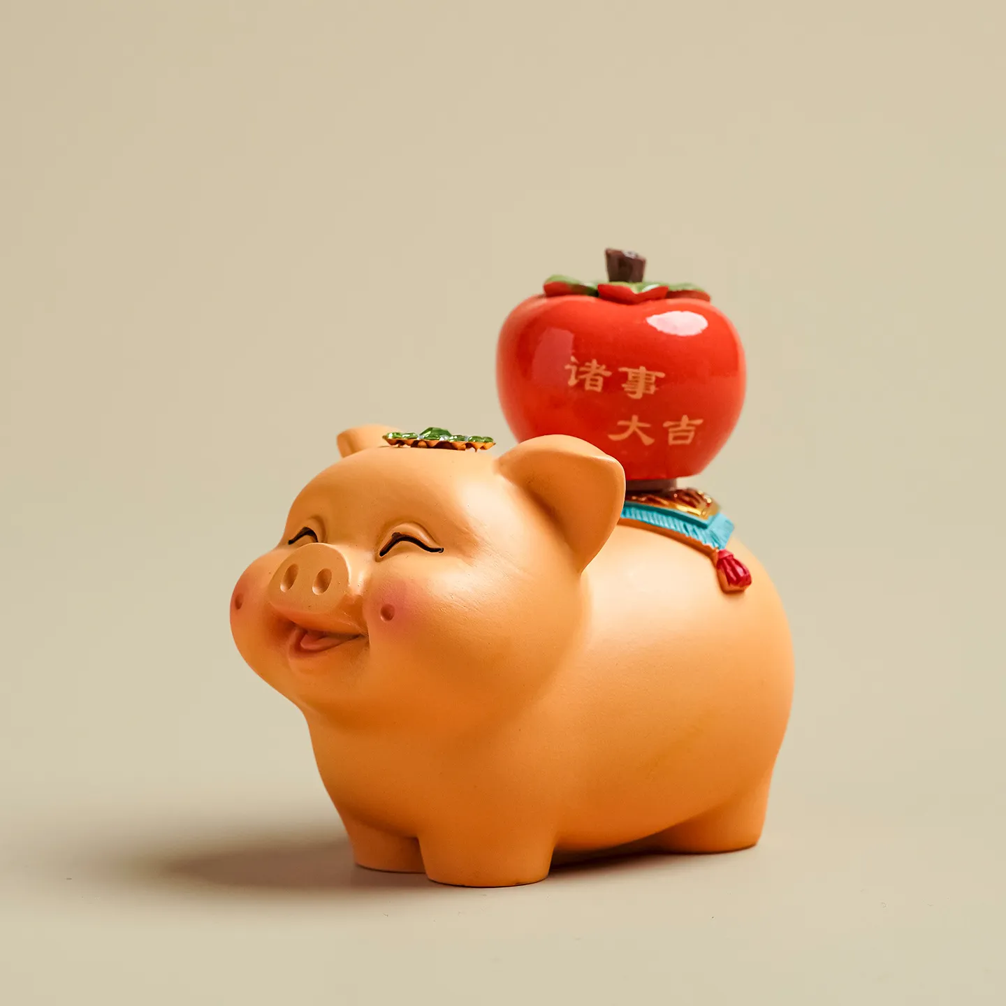 猪事大吉国潮创意小猪摆件高级感小众桌面茶桌装饰工艺品生日礼物