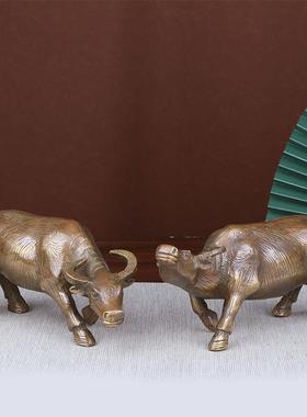 铜牛摆件纯铜牛气冲天牛转乾坤牛水牛财源滚滚装饰品