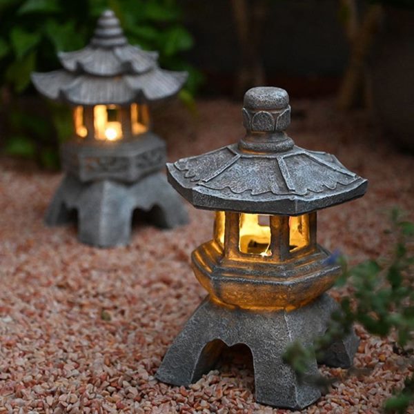 中式仿古宫灯太阳能户外庭院装饰摆件花园别墅阳台落地景观灯