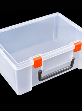 百年好盒EKB220-1 空盒白色透明长方形手提收纳箱 PP塑料盒子