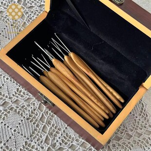 七针坊2024年上新黄檀木含香款不锈钢五代针头纯手工钩针毛线编织