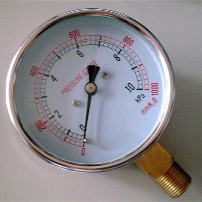 YE-75 10Kpa 膜盒压力表 锅炉压力表 微压表 上海正宝压力表厂