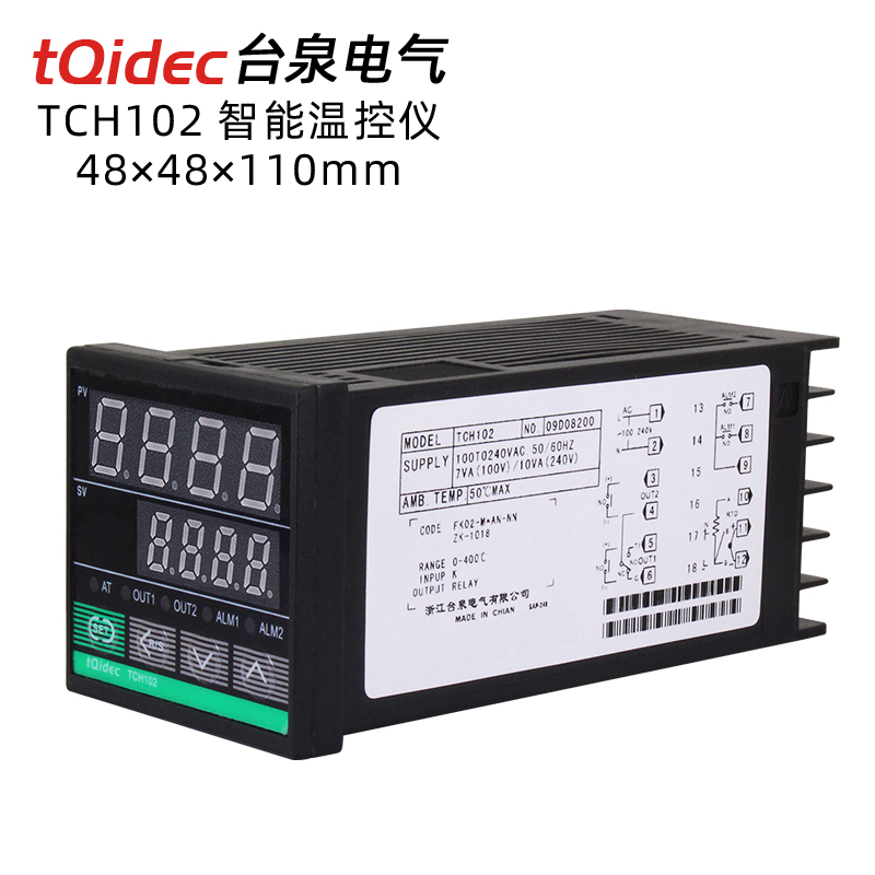 台泉电气tqidec智能温控仪表长款TCH102多输入数字显示PID调节器