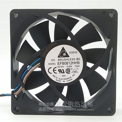 台达 8015 12V 0.40A 8CM 4线温控调速 电脑 机箱风扇 EFB0812HHB