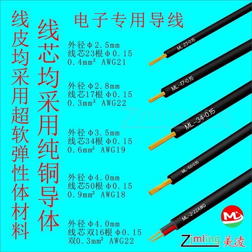 多种超软专用电子导线电线电缆  0.3-2mm2平方  PVC RVB RVV AGR