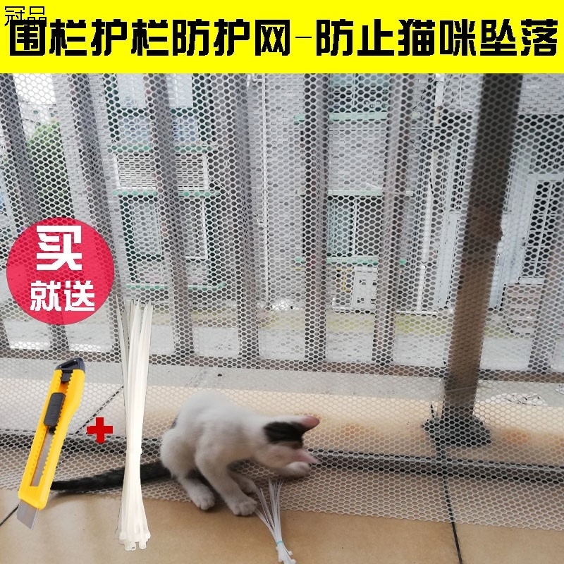 小孔封窗网网格防掉网塑料网阳台防护网防坠网防盗网垫板防猫神器