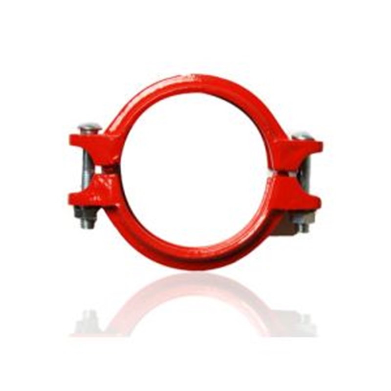 消防沟槽刚性卡箍/沟槽管件/钢卡DN50/65/80/100/125/150/300管箍