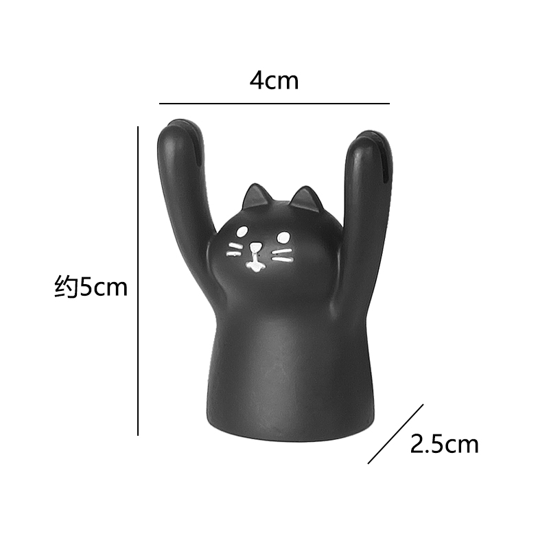 贫穷美学举牌小猪举手留言夹卡通动物便签夹树脂底座照片夹摆件