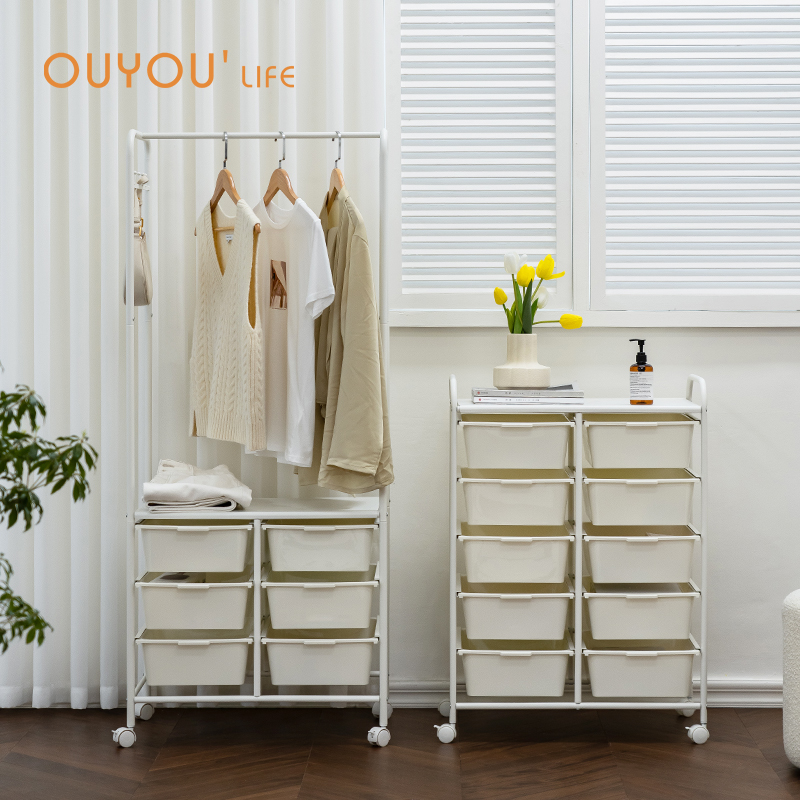 OUYOULIFE北欧衣帽架落地卧室简约收纳柜多功能创意衣架置物架子