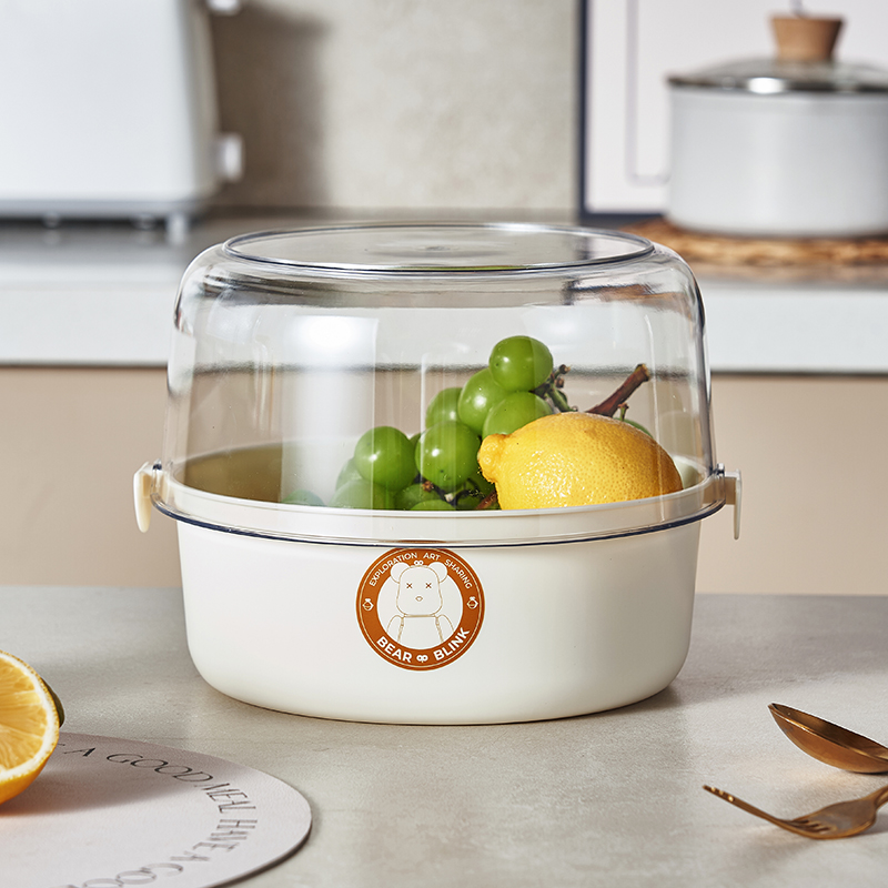 奶油创意小熊沥水篮洗菜篮双层沥水篮滤水篮洗水果篮子厨房沥水盆