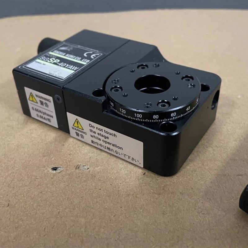 日本西格玛光机 SGSP-40YAW 微型中空电动旋转台 R轴 蜗轮蜗杆