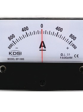 指针式机械设备电表BP-100S DC+-10V+-850A直流电流表 圆形开孔