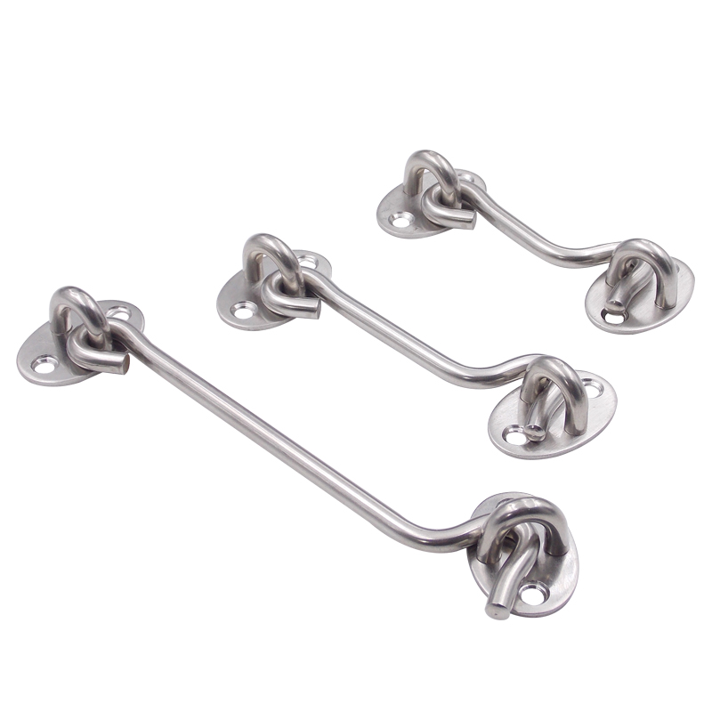 。厚304不锈钢风钩风撑窗户限位器搭扣老式黑色防风勾推拉移门挂