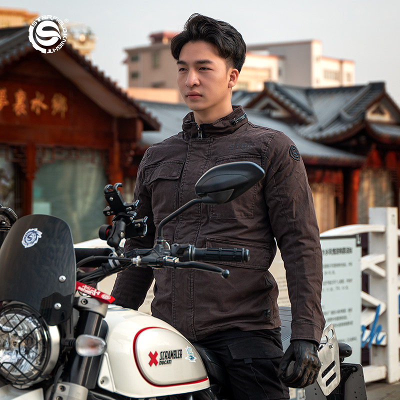 星空骑士摩托车四季骑行服机车赛车服冬季保暖防摔防风防寒男装备