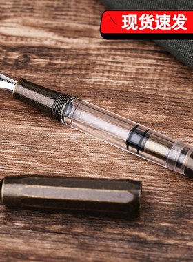 MOONMAN T1 末匠T1 手工树脂活塞吸墨大容量钢笔明尖铝合金杆学生