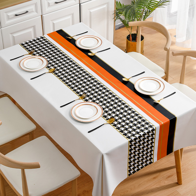 本知精致生活米色桌布防水防油防烫免洗长方形方桌客厅饭桌台布