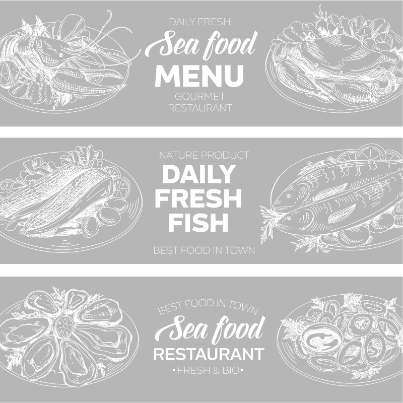 龙虾螃蟹海鲜三文鱿鱼圈生蚝鲍鱼白色手绘静电磨砂透明玻璃门贴膜