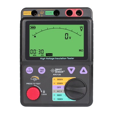 希玛兆欧表5000V数字高压兆欧表AR3123/3125/3126绝缘电阻测试仪