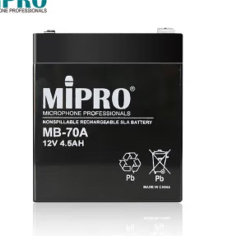 MIPRO扩音机电池MB70A电池 MA707/MA708/MA808充电电池12V 4.5Ah