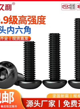 圆头内六角螺丝10.9级圆杯盘头内六角M2M2.5M4M5M6M8M10M12M16M20