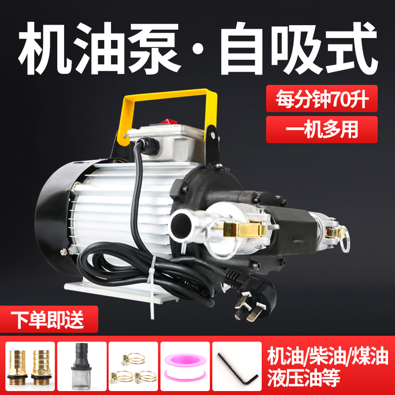 电动抽油泵大功率齿轮泵12v24v220V机油泵柴油液压油加油机自吸泵