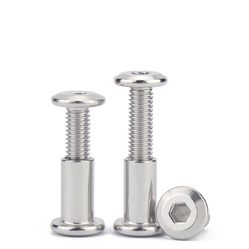 金超304对锁螺丝螺母倒边内六角子母家俱连接夹板对接螺栓M3-M8