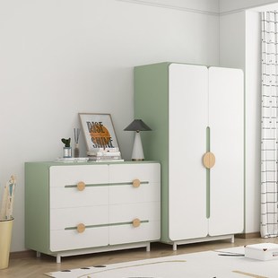 可比熊新款enf级儿童衣柜家用卧室简易衣橱斗柜组合收纳柜置物架