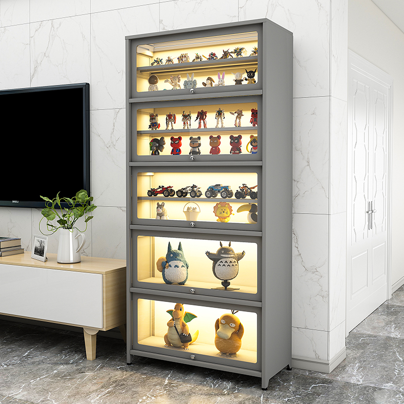 模型展示柜乐高钢化玻璃展示架产品模型玩具菸柜陈列柜子货架