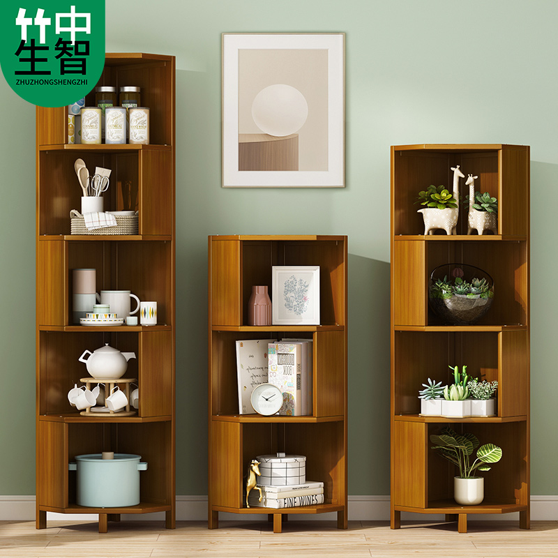 厨房转角置物架多功能落地储物架多层夹缝橱柜碗柜架子放碗收纳架